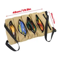Roll-up tool bag Multi-purpose tool bag wrench organizer small shoulder tool bag hanging zipper carrier tote bag 2