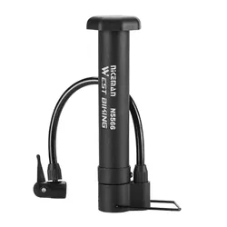 High-Pressure Manual Bike Pump with Schrader Valve - Ideal for Mountain Bikes and Balloons (Black)
