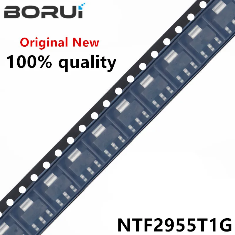 

10 шт./партия, новые и оригинальные полевые транзисторы Ntf2955t1g Ntf2955t1 2955, транзисторы с полевым эффектом SOT-223 P