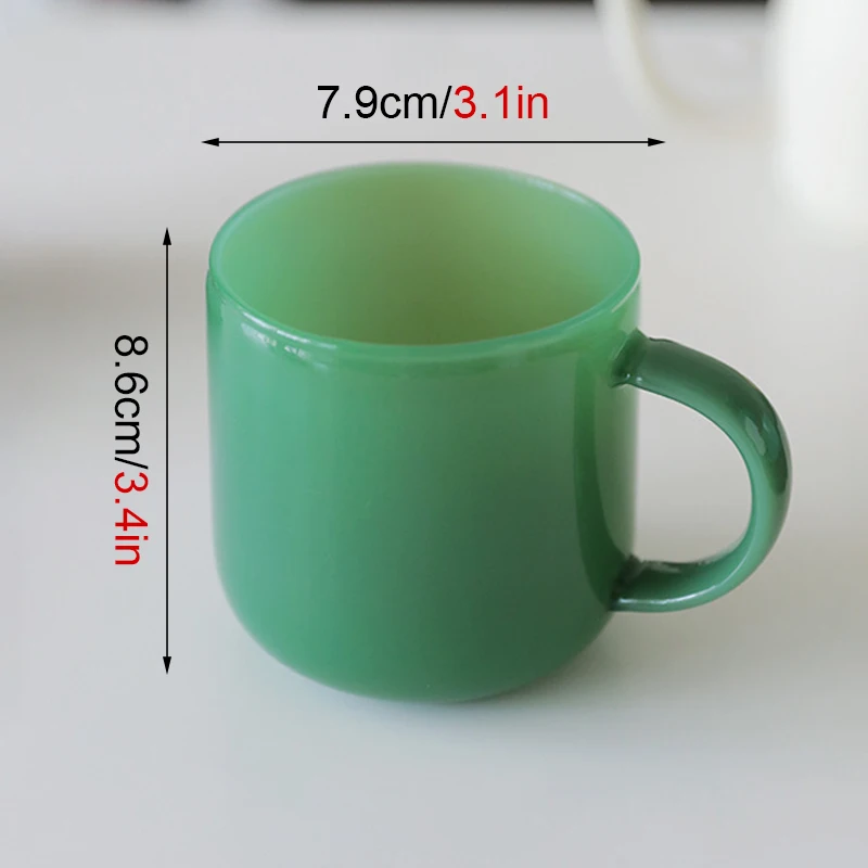 Jade Color Glass Borosilicate Glass Mug Retro Wine Goblet Cup tea cup coffee cup tableware milk water
