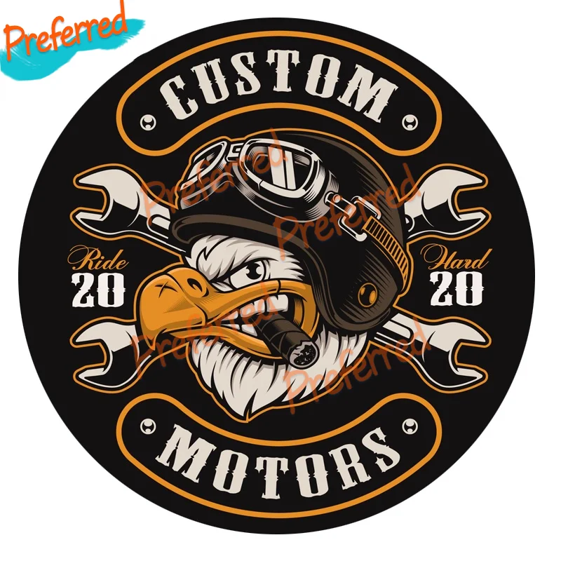 Autocollant De Voiture Personnalisé Eagle Creative Hat, Autocollant Imperméable En Vinyle Pour Casque De Moto, 13cm