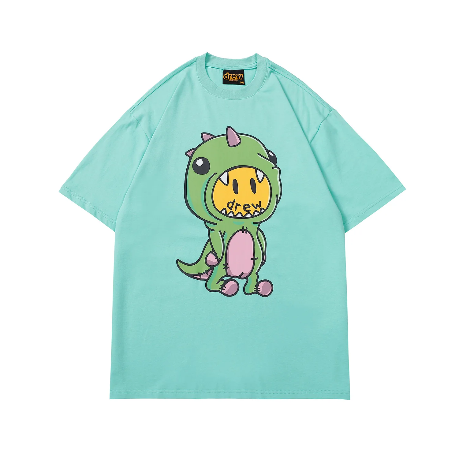 Unisex Cute Cartoon Dinosaur Printed Drew House T-shirts Casual