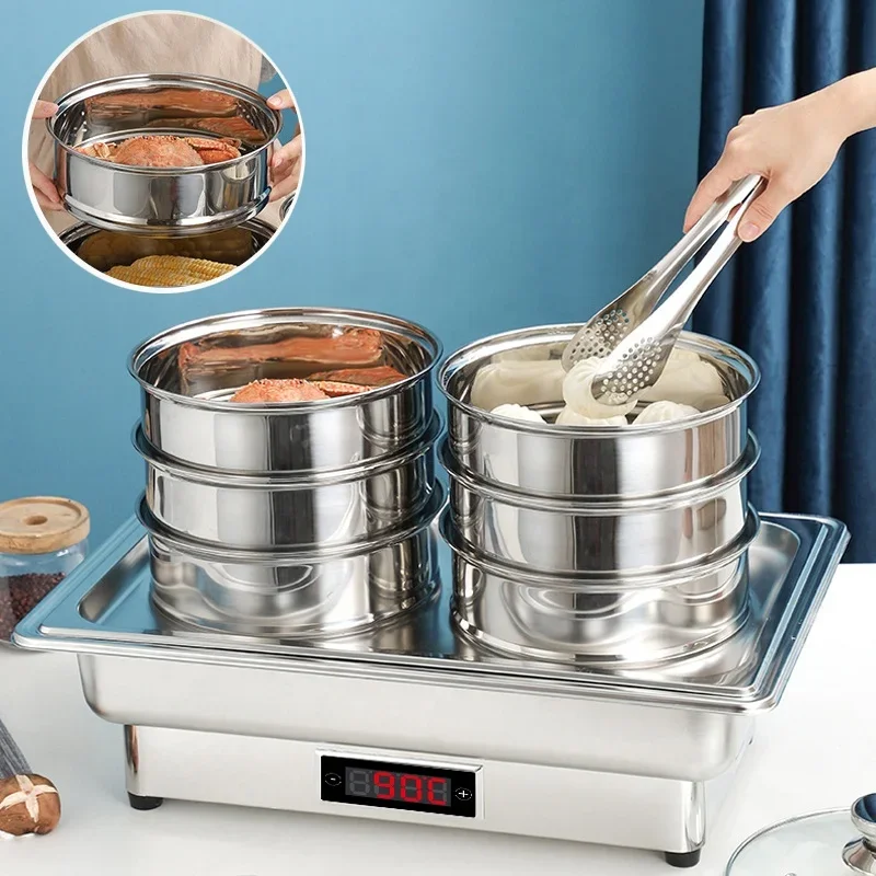 Catering et Warmer Set Electric 6-Tier food steamer et Heating Server Hotel steamer