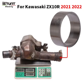 For Kawasaki ZX10R ZX-10R ZX 10R 2021 2022 Motorcycle Exhaust Muffler Connect Link Pipe Bike Tube O-Ring Graphite Gaskets Seal