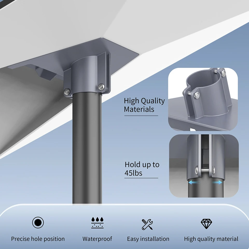Adattatore Per Palo Starlink Gen 3 In Alluminio – Compatibile Con Diametri 25-40 Mm, Installazione Facile E Stabile