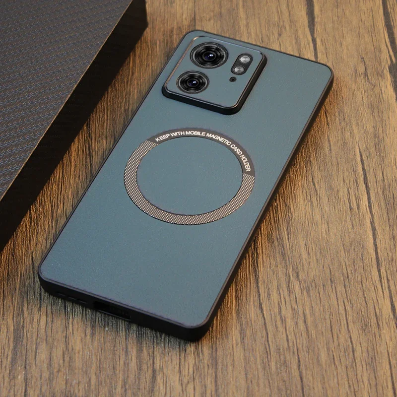 Magnetic PU Leather + TPU Protective Back Cover Case