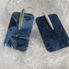 Bohemia Ombre Denim Geometric Square Drop Earrings for Women Fashion Jewelry 6