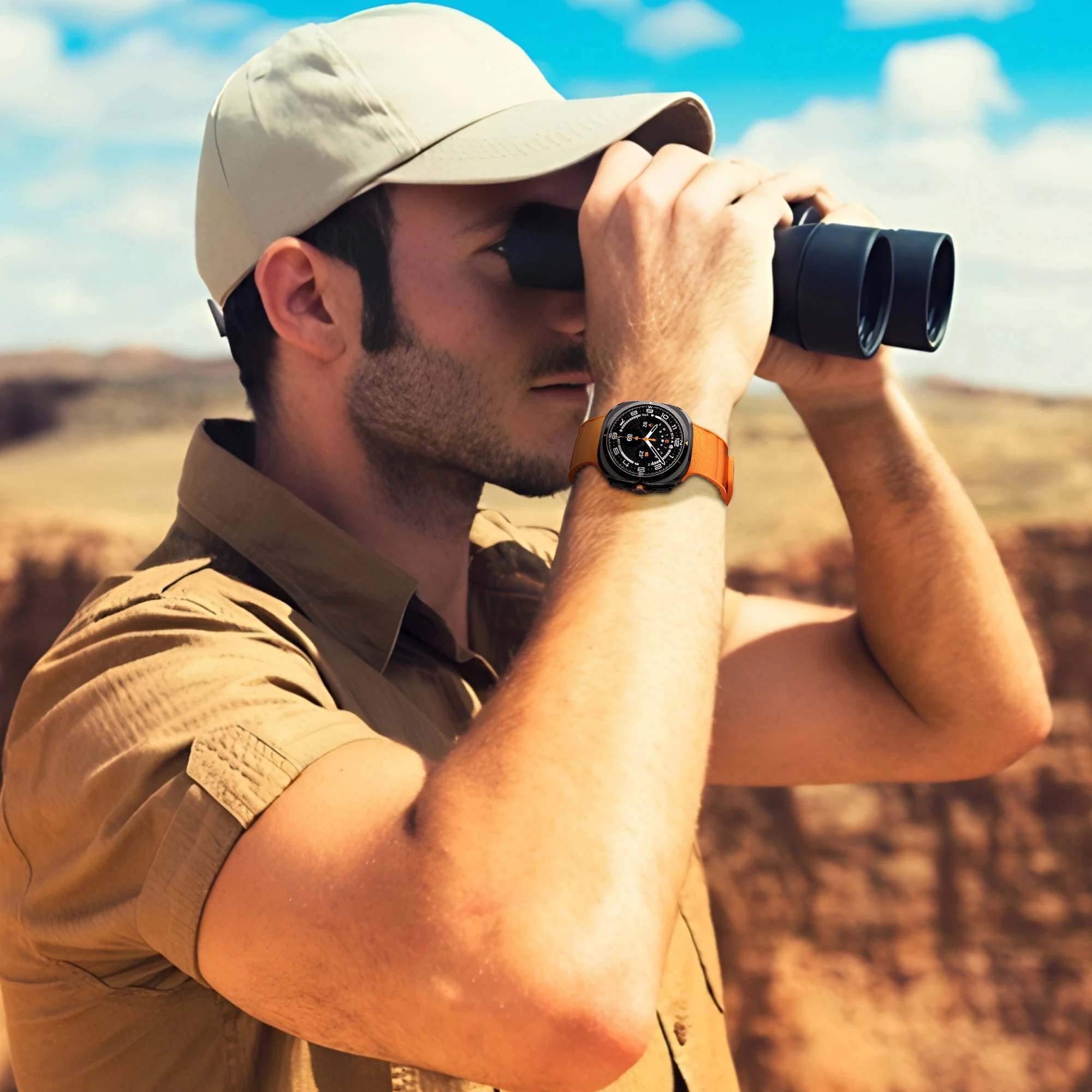 Premium Silicone and Nylon Watch Band - Functional Strap