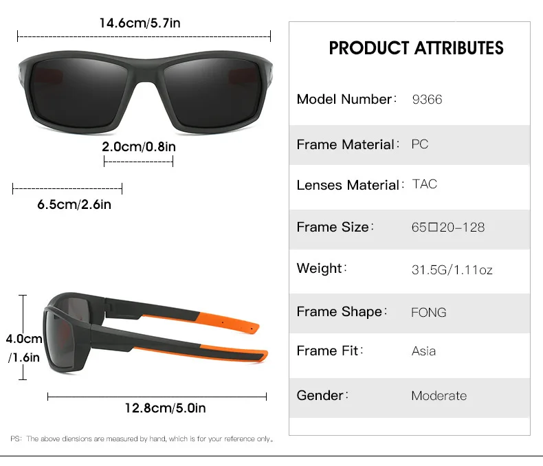 Description Picture 4 of itemPolarized Fishing Sunglasses For Men Women UV400 Camouflage Tactical Glasses Multiple Colors Lightweight Sport Cycling Eyewear