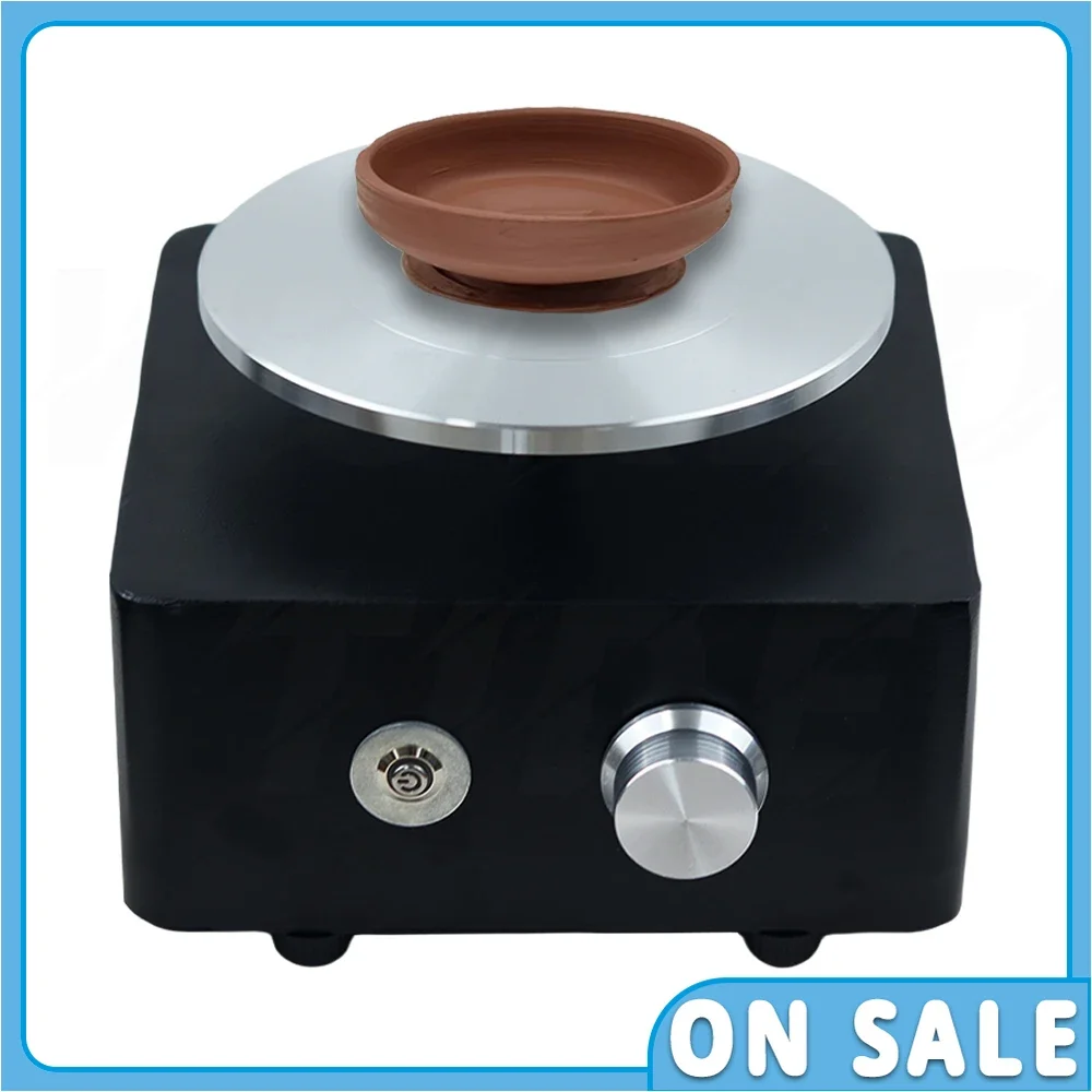 Rechargeable New Mini Black Box Pulling MachineFor Art Crafts Ceramics Clay Pottery Tools MINI Pottery Turntable 0-160RPM 1500MA