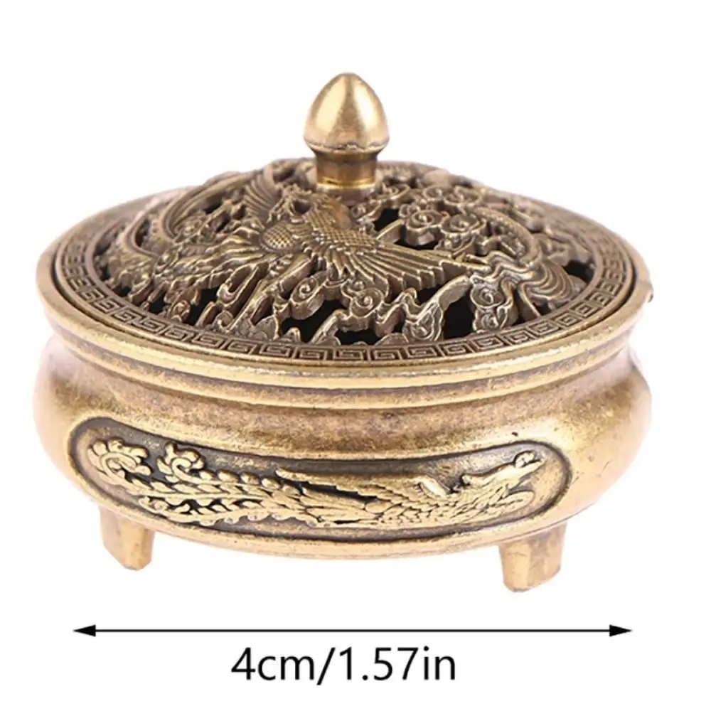 Lotus Incense Censer - Elegant Sandalwood Alloy Home & Office Decor Burner
