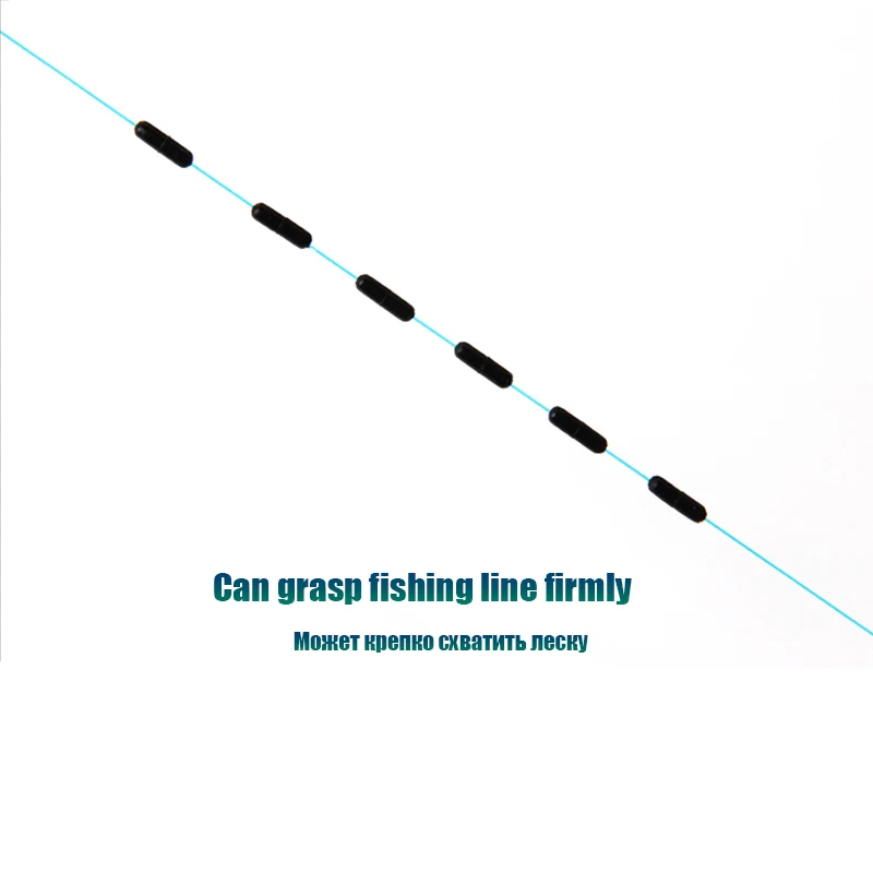 WLPFISHING 100 Sets/lot (1set Including 6 Pieces Beans) Space Bean Rubber Stopper Fishing Float Bobbers Size S M L Fishing Tools