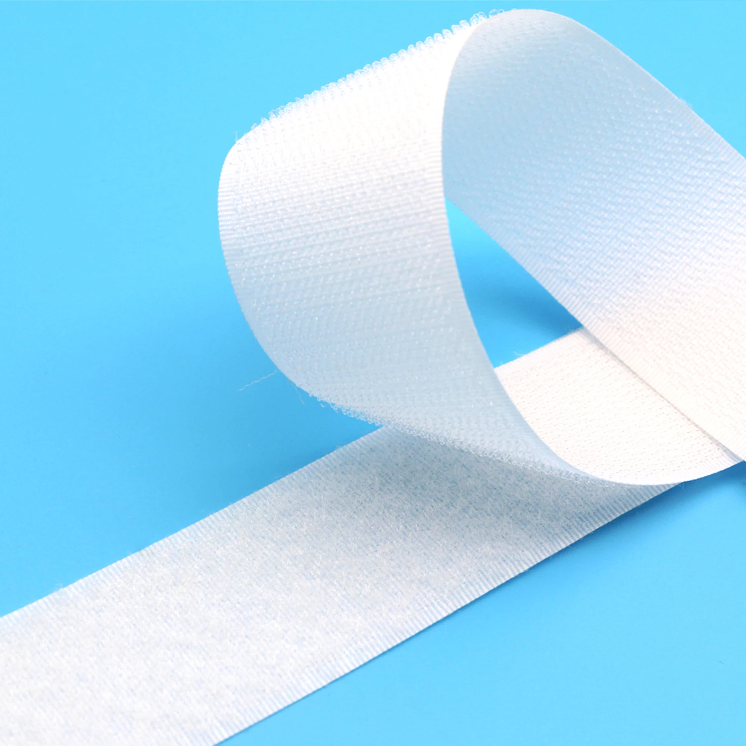 Versatile 150mm Non-Adhesive Hook and Loop Fastener Tape - Sewing-On Black & White