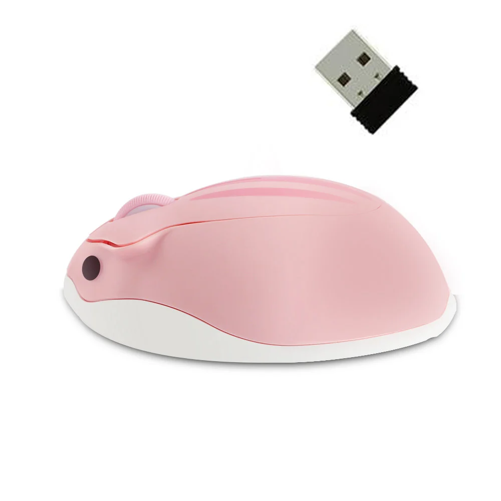 Wireless Bluetooth Cartoon Hamster Mouse - Ergonomic, Silent, USB-Connected Mice