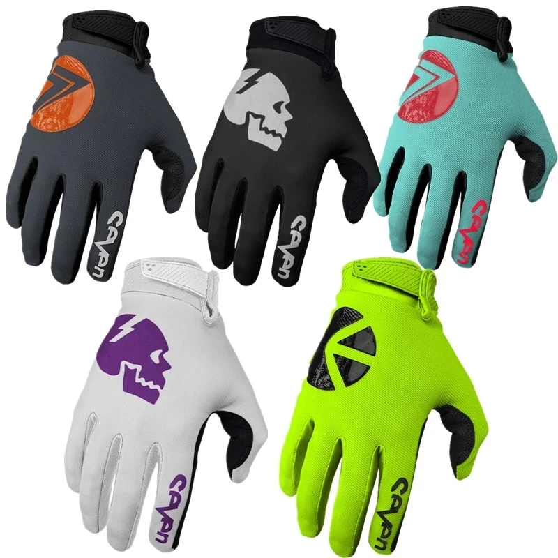 2022 SEVEN MX SKULL Glove Motocross Racing White Motorcycle Gloves 3 Color off road mtb Dirt Bike gloves W |