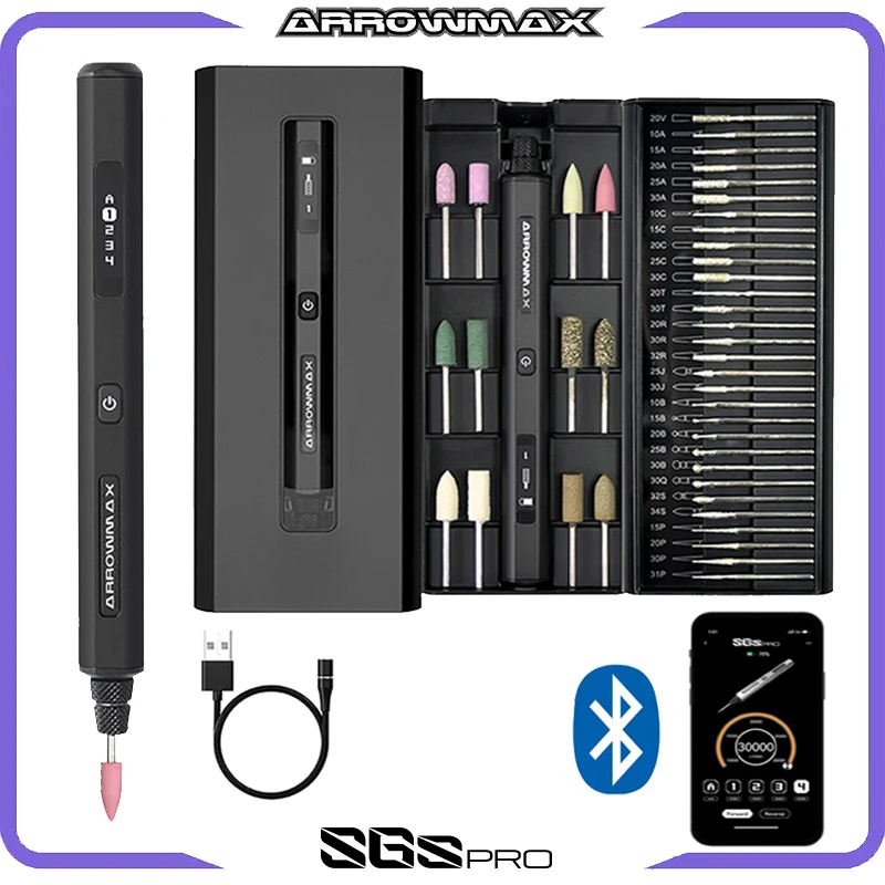 ARROWMAXCordlessRotaryToolEngravingPenElectricMiniGrinderwith