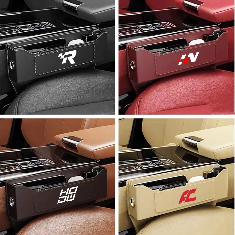 Seggiolino Auto Gap Storage Box Portafoglio In Pelle Con Tasca Laterale Per Mini Cooper One Jcw Countryman R56 R60 R57 R55 R53 F55 F56