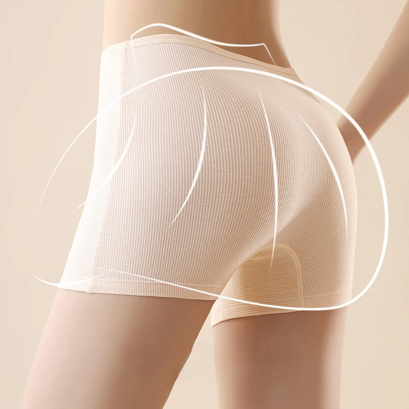 Modal Women's Safety Pants Underwear Ice Silk High Waist Shorts Panties For Women Plus Size No Trace Leggings 1pcs