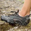 Men's Summer Outdoor Breathable Casual Hiking Shoes Lightweight Water Shoes Mesh Shoes Trendy Wading Sandals Comfortable