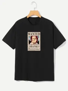 NAKAMA Футболка с Шанксом из аниме One Piece (Ван Пис) черный L