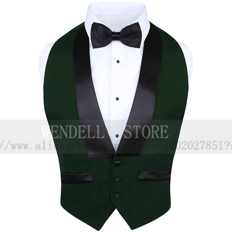 Men's Vest Gentleman Elegant Lapel Formal Classic Business Groomsmen Wedding Custom Sleeveless Vest