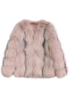 Cameo Rose Fox Fur Coat Short Female Young 2022 New