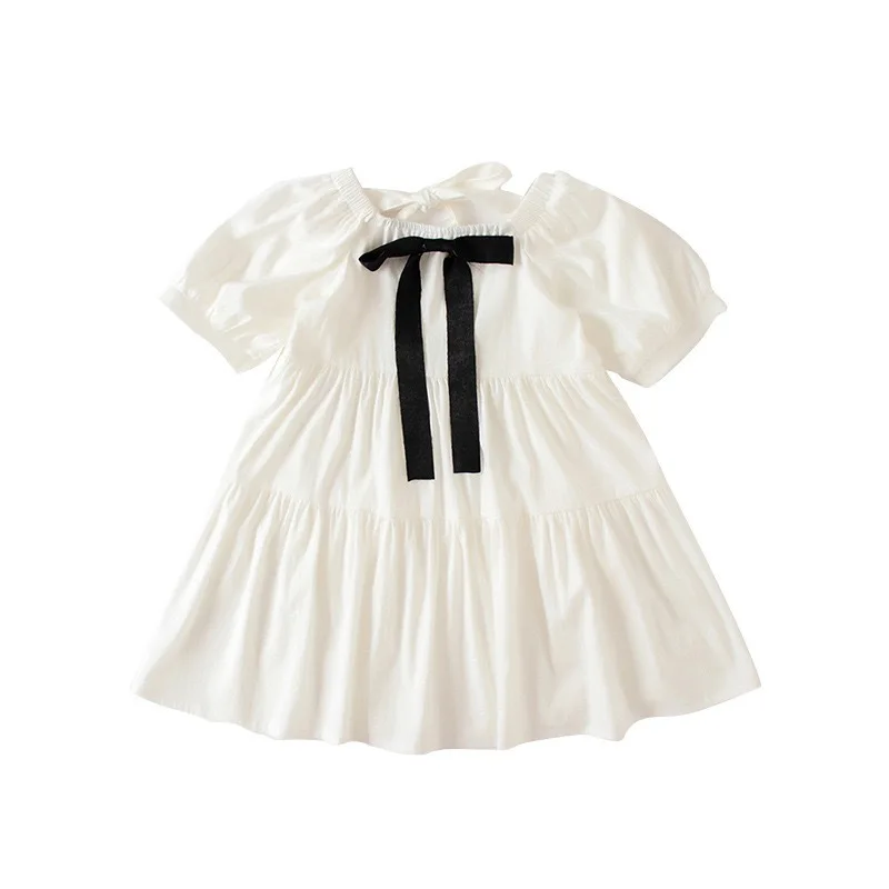 Family Matching Clothes Father Mother and Daughter Son Summer Matching T-shirts for Dad & Son Dress for Mom and Girl White Dress