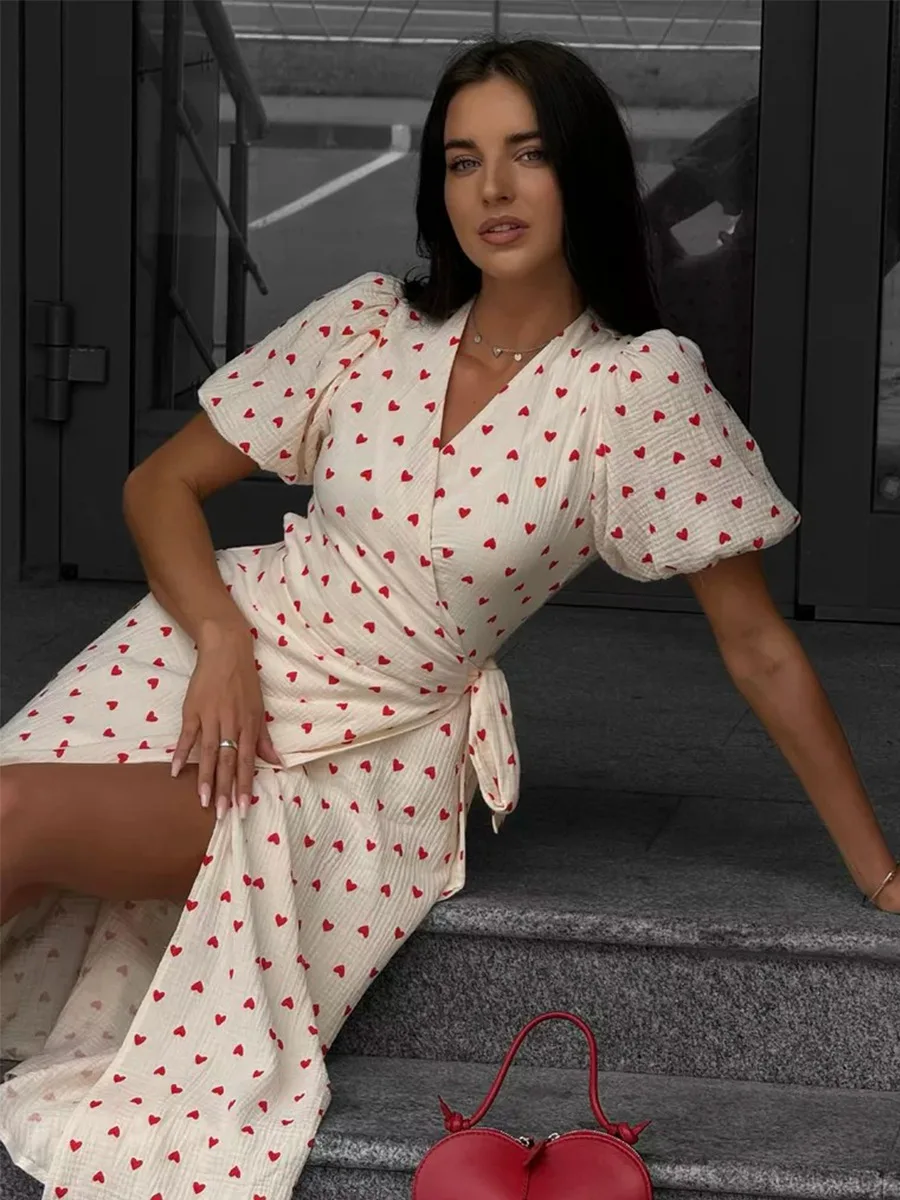 Women's Loose Fit Cotton Blend Maxi Dress with V-Neck & Short Sleeves Saebb88dc87294d7f81c0e58908447ed3L