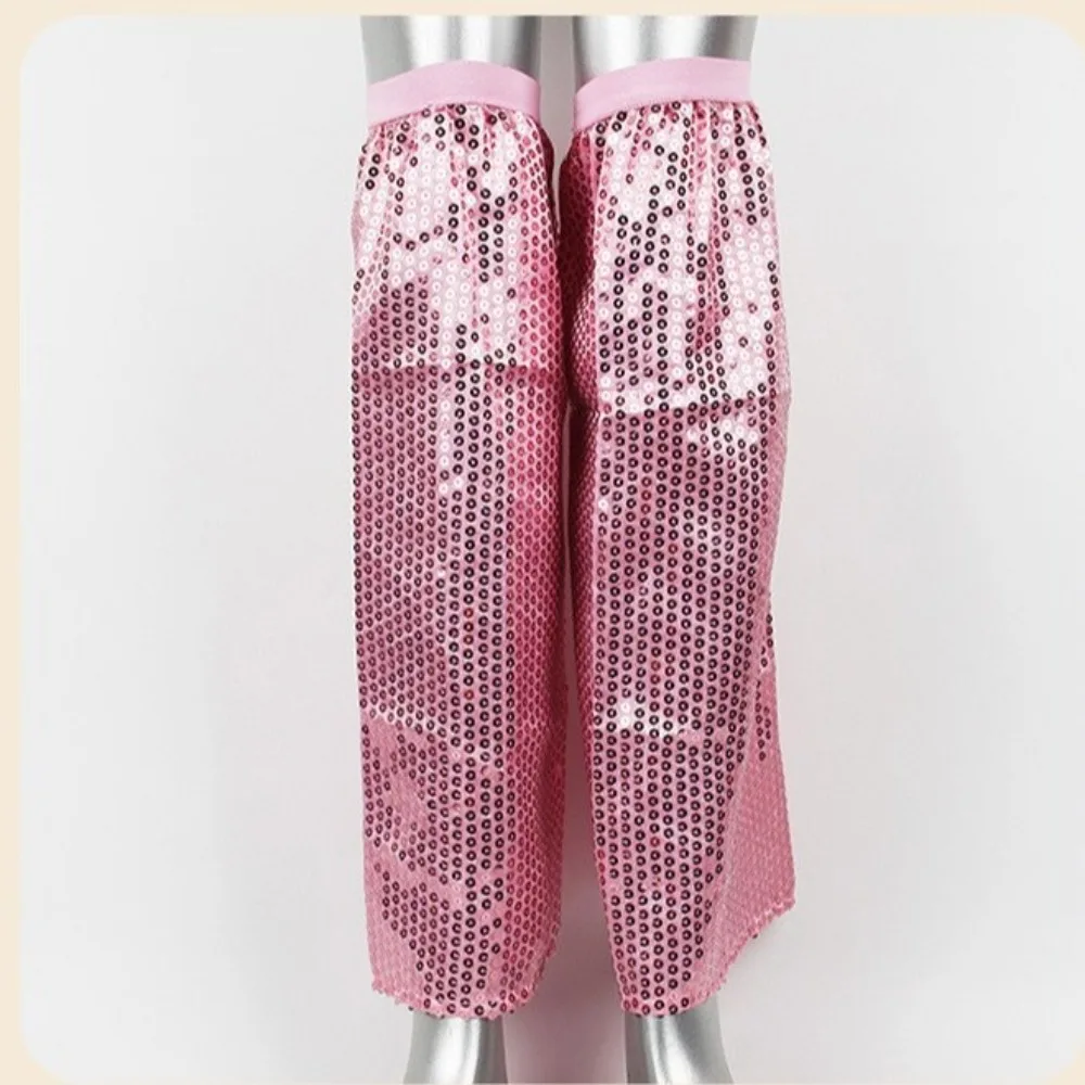 Neue Pailletten-Beinwärmer, glitzernde Beinmanschetten für Partykleider, Punk, Hip-Hop, elegante Beinbedeckung, Unisex – Detail 7