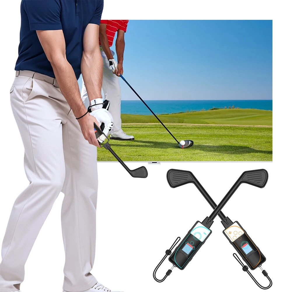 2PCS Golf Culb for Nintendo for Switch 2 Joy-Con Controller Handle Grip Handle Stand with Wrist Strap Game Card Storage Function