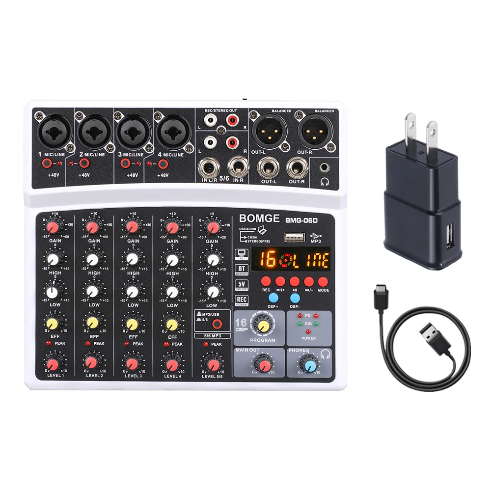 BOMGE BMG-06D 16チャンネルミキシングコンソール BOMGE BMG-06D 16チャンネルミキシングコンソール Amazon.com