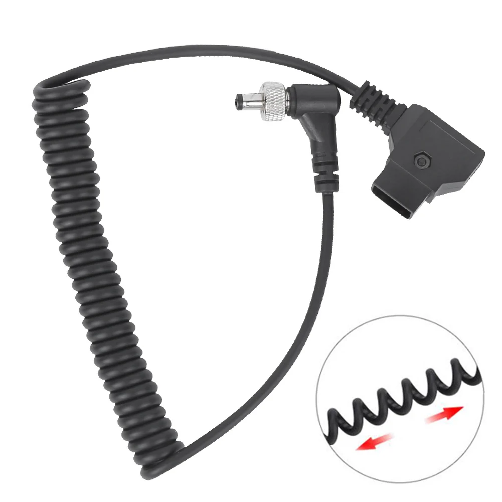 D‑ TAP Plug to DC Port DC Monitor Supply Cable Plastic Black Spring Power Wire with Lock D‑ TAP to Power Cable