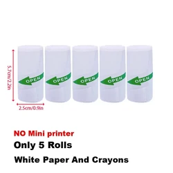 Compact Wireless Inkless Thermal Sticker and Photo Printer (Paper 5pcs)