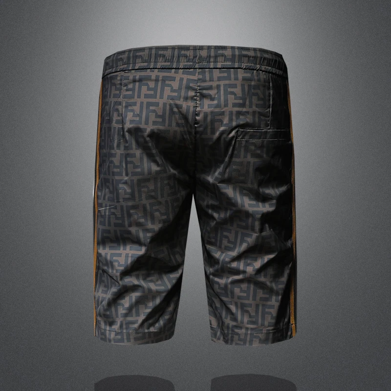 2024 Summer Beach Shorts for Men, Comfortable and Breathable Leisure Shorts, Luxury Brand Clothing Elastic waistband oversized