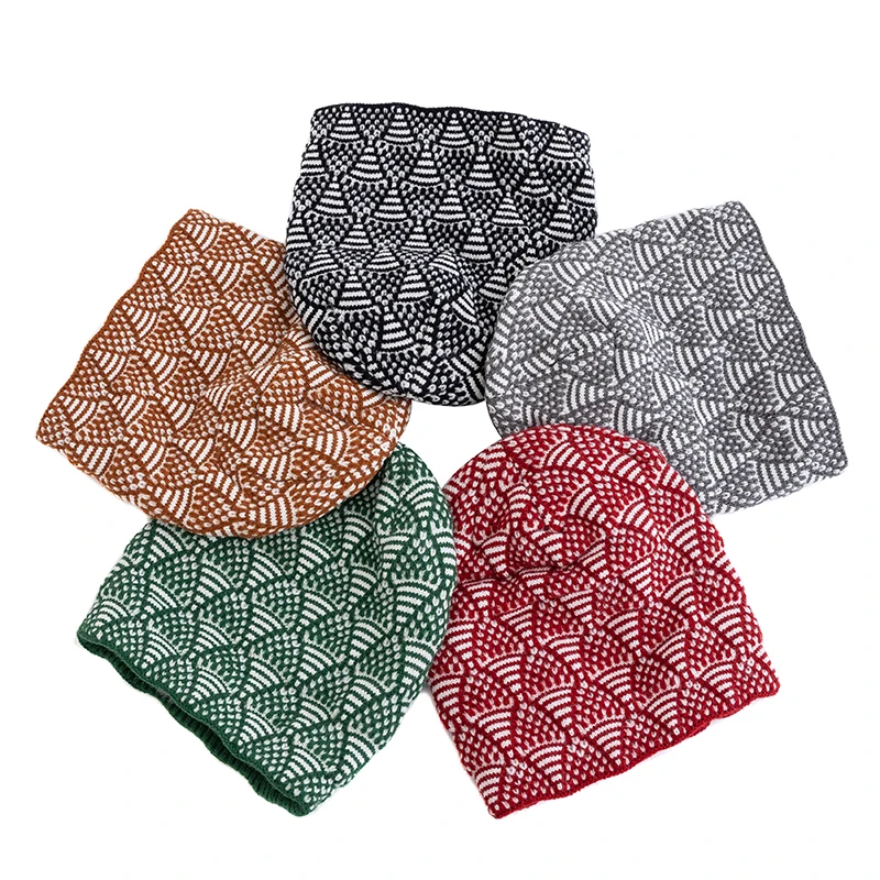 Hot Sale Women Winter Hats Female Slouchy Beanie Hat Plush Lined Dopamine Warm Knitted Hats