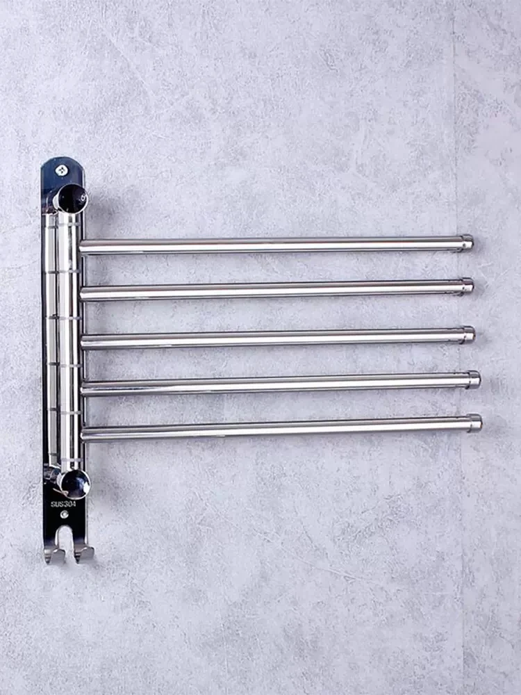New brief 2-5 Swivel Towel Bars Copper Wall Mounted Bathroom Towel Rail Rack Bathroom Holder Chrome Hanger