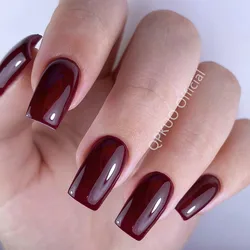 Artificial Press On False Nails Long Acrylic Faux Ongle For Girl Gluing Dark Brown Full Cover Finger Tips Manicure Tool