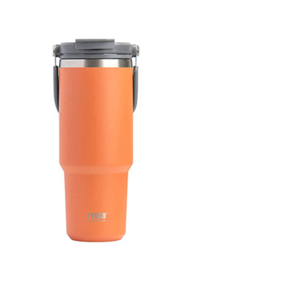 thumbnail image 1 of Tyeso 1200ml 40oz Tumbler With Handle and Silicone Coaster Coffee Cup Stainless Steel Vacuum Thermal Insulated Mug Cold Storage, 1 of 5