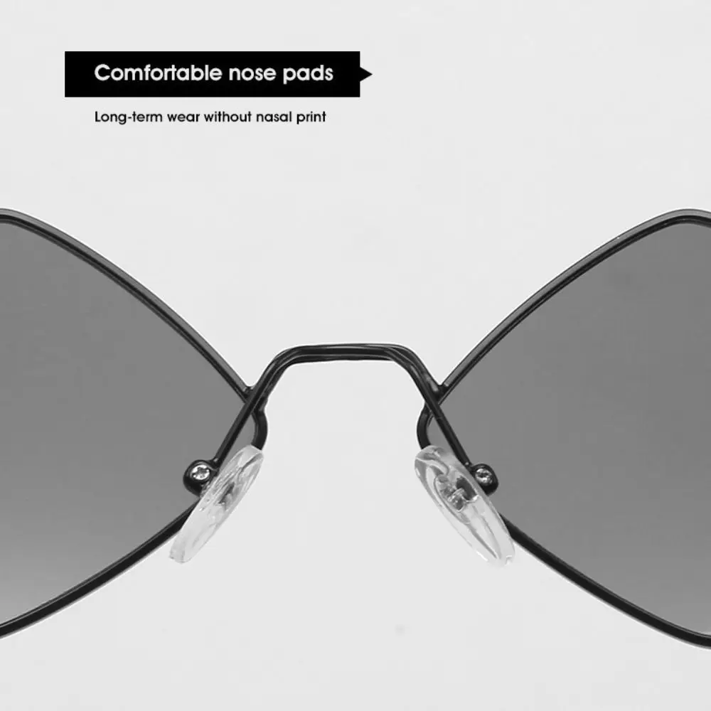 Fashion Metal UV Protection Film Small Women's Sunglasses Diamond Shape Men's Shades Sun Glasses