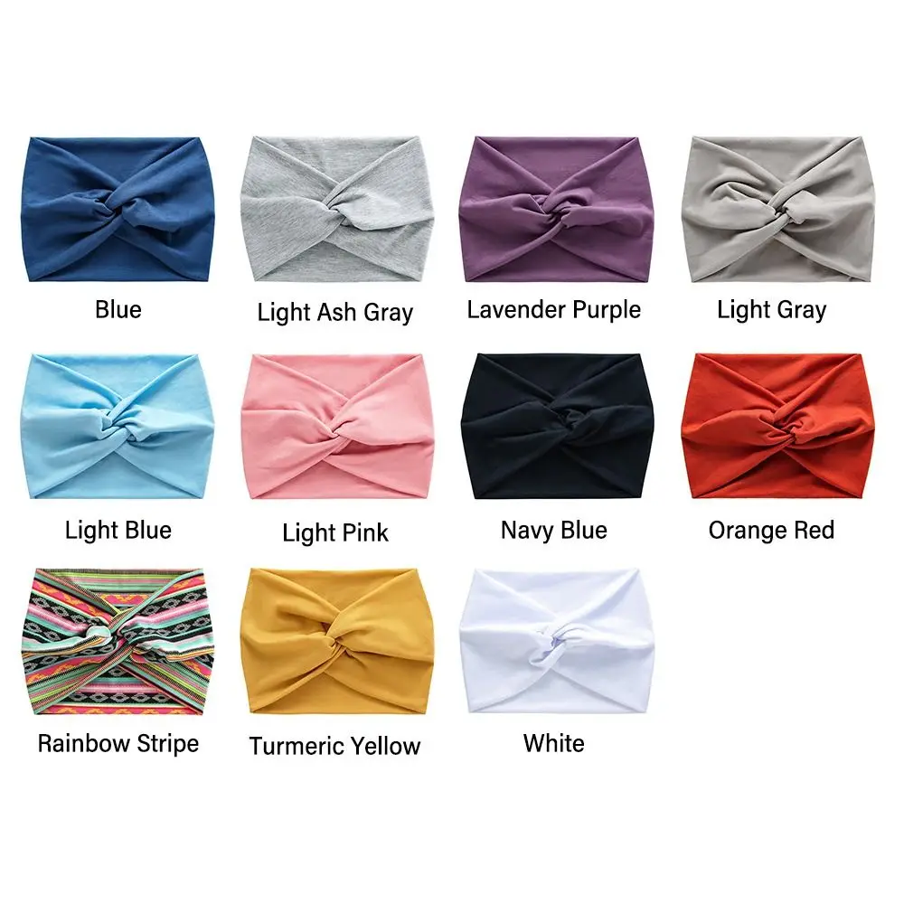 Boho Yoga Hair Bands Extra Large Thick Wide Headbands Head Wraps for Women Workout Headband Turban