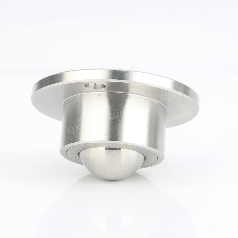 QX318 Large Stock Smooth Body All Stainless Steel Conveyor Ball Rollers with Flange Positioning Ball ball bearings