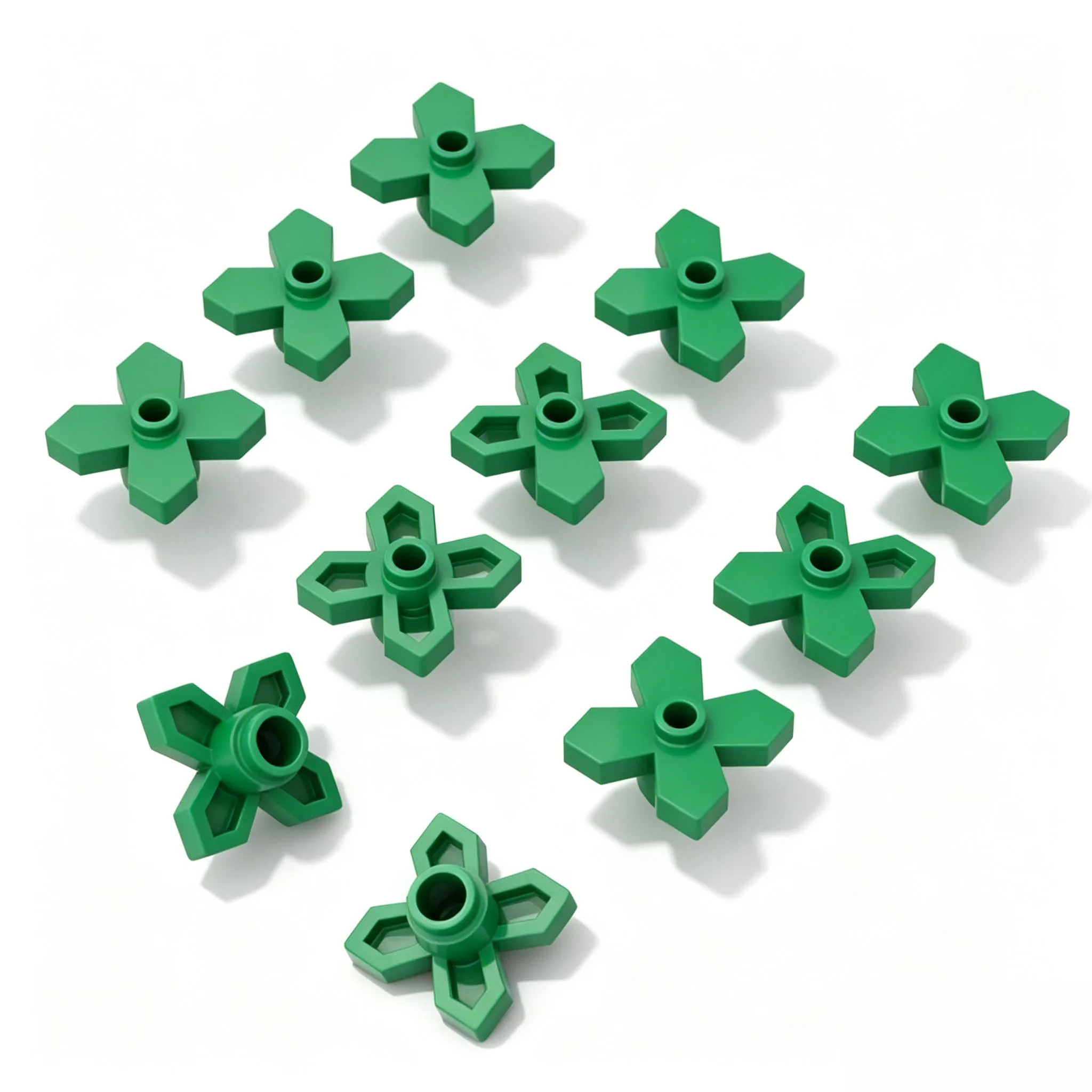 50 Stück 4727 Pflanzen- und Blumen-Bausteine-Set 2x2 Winkelblätter Dekorationssteine Partikel-Spielzeug für Kinder Geburtstagsgeschenke
