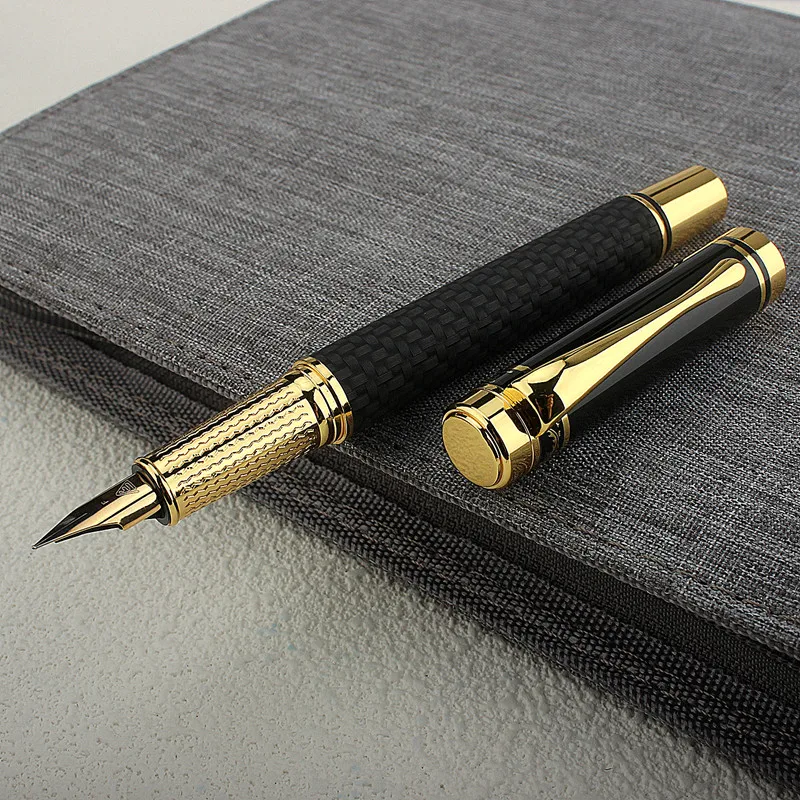 New Luxury Cloth Weave Metal Fountain Pen Fine 0.5MM Nib Beautiful Excellent Writing Gift Pen School Supplies