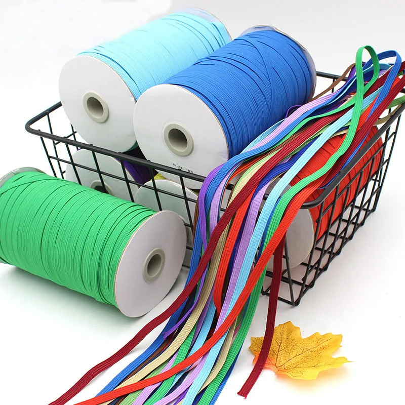 3mm 6mm 다채로운 화이트 블랙 탄성 밴드 로프 고무 밴드 라인 스판덱스 리본 바느질 레이스 트림 허리 밴드 의류 액세서리