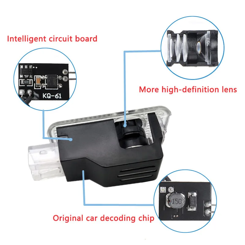 Proiettore Logo Portiera Auto SIGANDG - Luci LED Sottoscocca Per Audi, VW E Modelli Compatibili - Foto 5