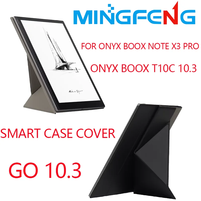 Smart Magnetic Cover with Pencil Pocket for 10.3 Tablets - Auto Wake/Sleep Multi-Folding Case