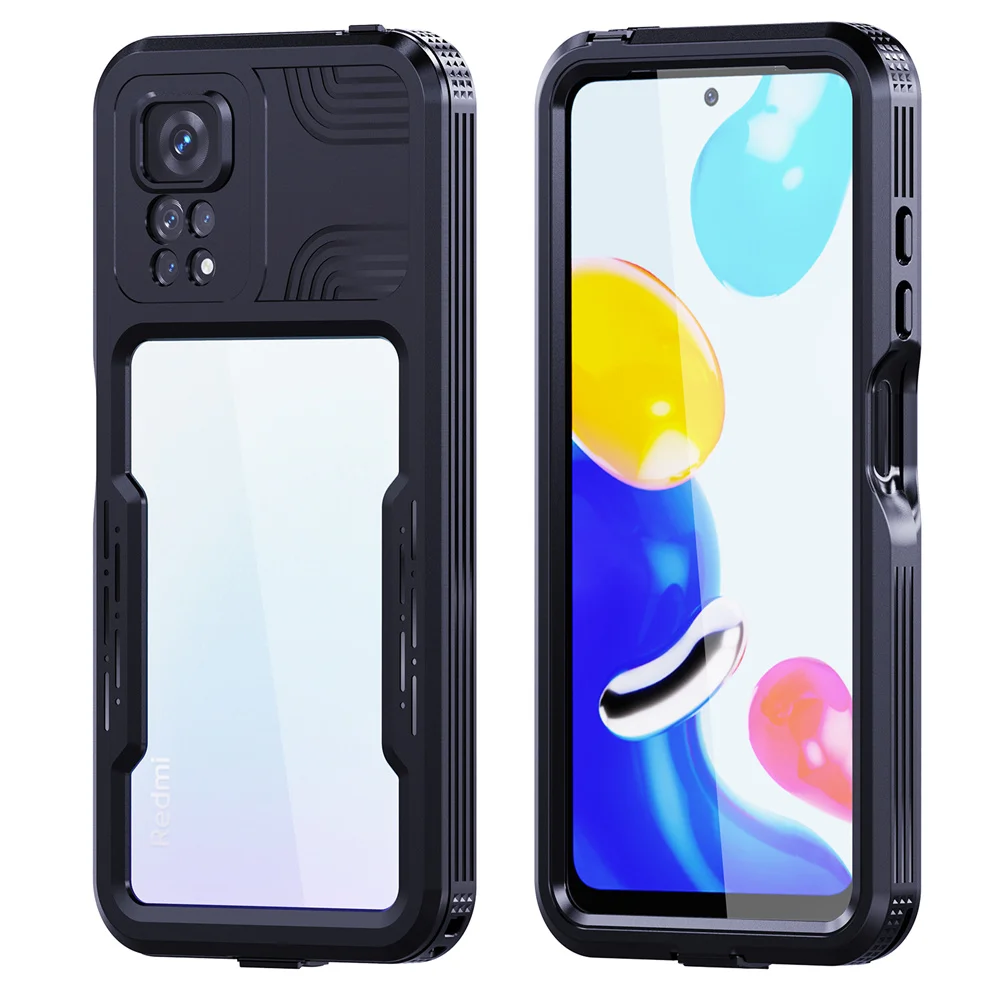 

Чехол Shellbox для подводной фотосъемки и дайвинга для Redmi Note 11s/11 Pro/12/12 Pro Note 9, водонепроницаемый ударопрочный защитный чехол