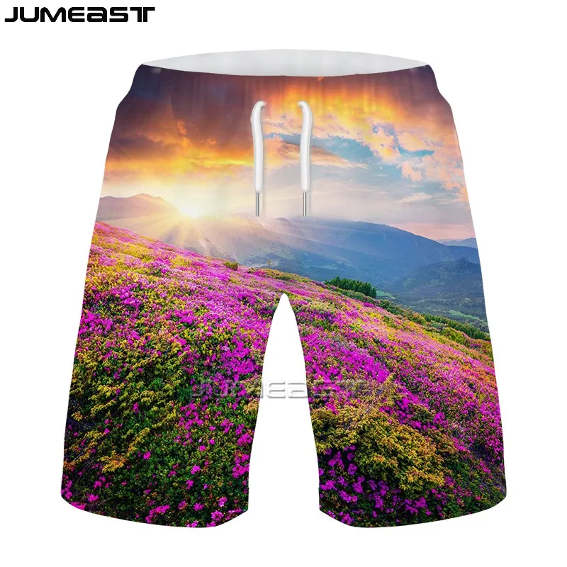 Jumeast Men Women Oversized Landscape Scenery Streetwear Shorts Trunks Board Shorts Beach Casual Sweatpants Summer Short Pants