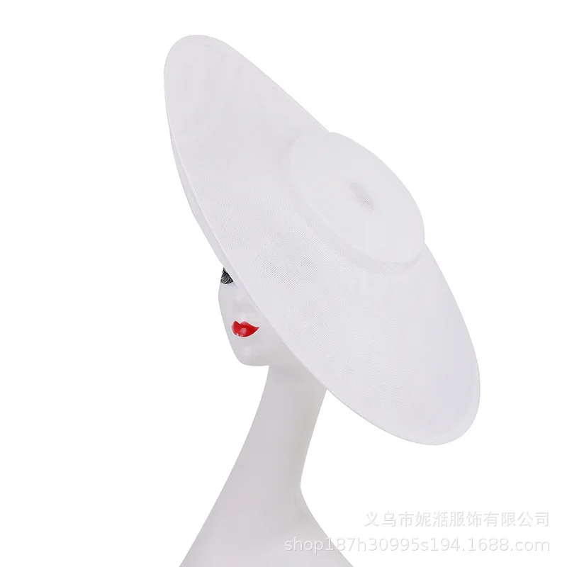 Sinamay Fascinator Hut Basis XL Disc Kopf bedeckung – Detail 11