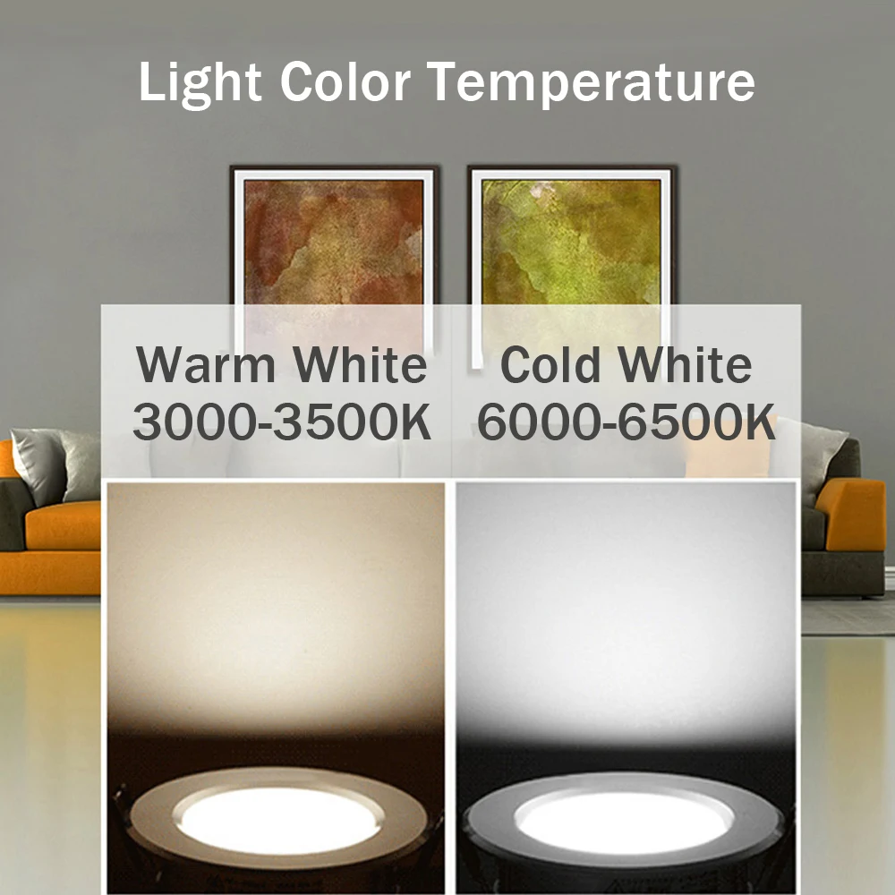LED Downlight SMD Driverless 2835 AC220V 3W 5W 7W 9W 12W Ultra-thin Round Ceiling Spot Light Indoor Lighting